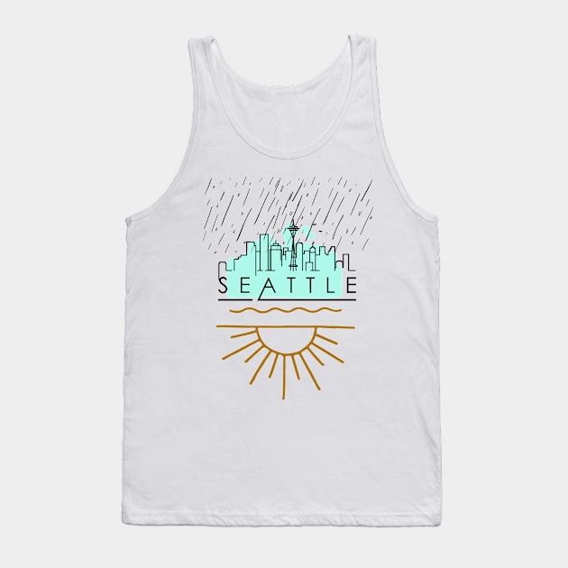 Seattle Sunshine Tank Top by Life Happens Tee Shop